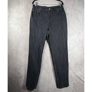 Vintage Levi's 550 Jeans Womens 16 Black Tapered Leg Relaxed Fit High Rise 90s